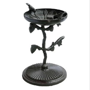 ขาตั้งอ่างอาบน้ำโลหะสีดำสำหรับตกแต่งระเบียงการให้อาหารนกการออกแบบหรูหราเป็นมิตรกับสิ่งแวดล้อม - Product Image 1