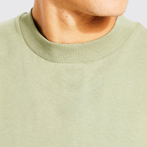 Camiseta duradera de secado rápido para hombre, Camiseta con hombros caídos, último diseño, camiseta con hombros caídos de Color sólido para hombre - Product Image 3