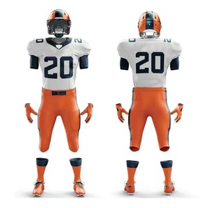 Meilleur prix Uniformes de football américain Vente chaude Vêtements de sport respirants Prix bas avec nom d'équipe Logo personnalisé Uniforme de football - Product Image 1