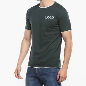 เสื้อยืดคอกลมลำลองผ้าคอตตอน100% กันการทะลักแบบพอดีตัวระบายอากาศได้ดีพิมพ์โลโก้สั้นผ้าฝ้ายเปล่า/เส้นใยไม้ไผ่ - Product Image 2