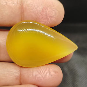 UDGEMS Modelo 584 Cabujón de Ónice Amarillo Natural, Gema Suelta Pulida y Lisa para Joyería, Tamaños Variados - Product Image 3