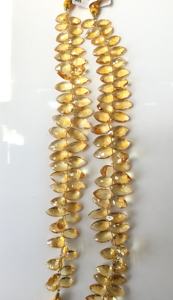 Piedras Preciosas Naturales de Citrino con Corte Marquesa Facetado para la Elaboración de Joyería Fina - Product Image 2