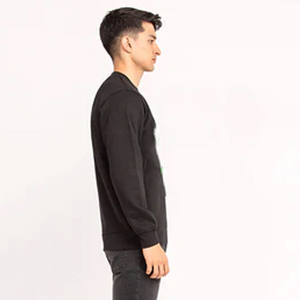 เสื้อสเวตเชิ้ตผู้ชายแบบสั่งทำ ผ้าฝ้ายฟลีซ 100% เนื้อหนา เป็นมิตรกับสิ่งแวดล้อม สำหรับสไตล์สตรีทแวร์แบบไหล่ตก - Product Image 4