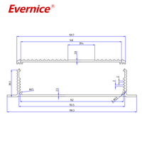 Usinage CNC Boîtier en aluminium anodisé Boîtiers d'instruments électroniques en métal Boîte de jonction Boîte de rail Din