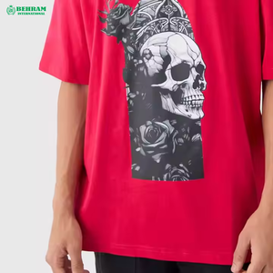 Nouveau design 2025 – T-shirts décontractés pour hommes, coupe ample, 100 % coton, col rond, respirants et écologiques, fabriqués au Pakistan - Product Image 2