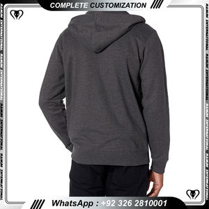 Sudadera con capucha de algodón personalizada para hombre, Sudadera con capucha francesa de alta calidad vintage con cremallera completa, invierno y verano - Product Image 5