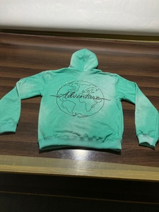 Sudadera con capucha unisex de punto de peso pesado con diamantes de imitación desteñidos para hombre - Product Image 5