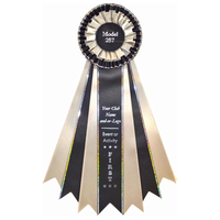 Ruban de Satin imprimé Logo personnalisé de haute qualité, Rosette multicolore, décoration de spectacle pour chien et animal de compagnie