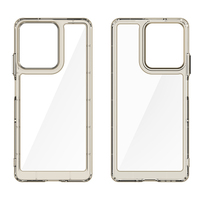 Nouvelle coque de téléphone transparente légère en TPU + acrylique, protection couleur unie, style coloré, pour Moto G85 G75 G55
