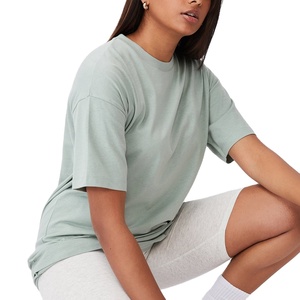 180gsm ผ้าฝ้าย100% โลโก้ที่กำหนดเองพิมพ์ว่างเปล่าเสื้อยืดขายส่งธรรมดาผู้หญิงเสื้อยืด - Product Image 1