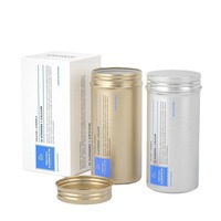 Vente en gros de flacons à pilules en aluminium de qualité alimentaire de 80 g pour huile de poisson et comprimés, conteneur pour compléments alimentaires, pot à pilules pour vitamines