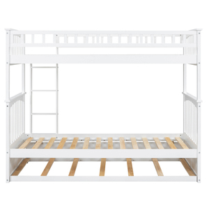 Lit superposé jumeau avec lit gigogne convertible en bois du Vietnam pour meubles de chambre d'enfants pour appartements Livraison rapide - Product Image 2