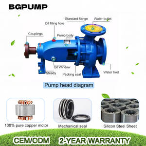 8-дюймовый водяной насос 4hp Электрический двигатель поток большой орошения сельскохозяйственный центробежный насос для дренажа - Product Image 2