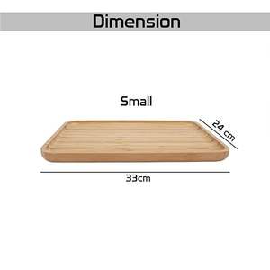 Plateau de service en bois naturel fait main, vaisselle artisanale, plateau décoratif pour la cuisine et la salle à manger - Product Image 5