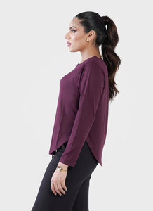 Camiseta informal de manga larga con cuello redondo y cuello redondo para mujer - Product Image 2