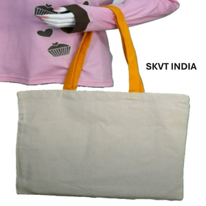 Sacs fourre-tout en toile pour femmes, 100% coton biologique, mode, uni, grande capacité, impression de logo personnalisée, écologique, réutilisable, fermeture éclair - Product Image 1