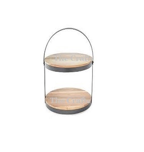 Classic Design Wooden And Iron <b>Cake</b> Pastry Server Customized Size And Shape Chocolate Server For Wholesale - Product Image 6