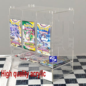 Distributeur de cartes en acrylique transparent personnalisé SYP pour <span class=keywords><strong>Pokémon</strong></span> TCG : Scarlet & Violet, distributeur en acrylique à 3 emplacements pour boosters protégés - Product Image 4