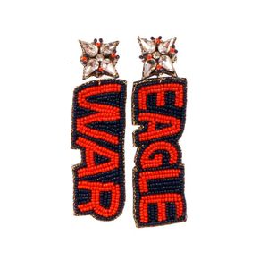 <b>Top</b> Handwork Beaded Embroidery Oklahoma State Cowboys <b>Earrings</b> Stylish Fancy Elegant And Premium Designer Fashionable For Girl - Product Image 3