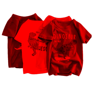 Wholesale Boys T-shirt Organic Cotton T Medium Weight Quick Dry O-Neck Customizable <b>Cartoon</b> Logo Puff Printed Multi-Colours - Product Image 4