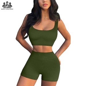 Conjunto Deportivo para Mujer |   Shorts Deportivos con Sujetador Deportivo |   Sólido |   Ecológico, de Secado Rápido y Transpirable |   Ropa Deportiva sin Costuras |   OEM - Product Image 3