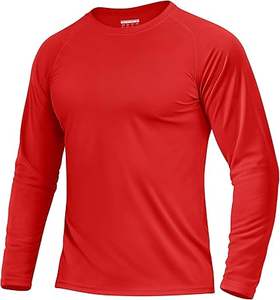 Men's UPF 50+ Sun Protection <b>Swim</b> <b>T</b>-<b>Shirts</b> Long Sleeve Lightweight Quick Dry UV SPF Rash Guard 300g Fabric Weight Slim Fit Solid - Product Image 3