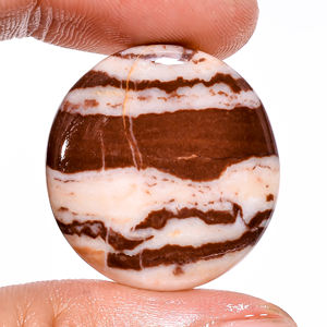 Venta al por mayor de jaspe de coco natural cabujón marrón piedras preciosas sueltas semipreciosas forma redonda mezcla de tamaños para la fabricación de joyas - Product Image 6