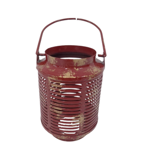 Linterna redonda de hierro de diseño elegante, linterna de vela de Color de pátina gris para el jardín del hogar y la decoración del festival hecha a mano - Product Image 2