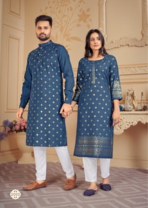Neue Kollektion Hochzeits-und Party anlass Paar Kombination aus Kurta mit Pyjama und Kurti mit Hosen zum Verkauf - Product Image 2