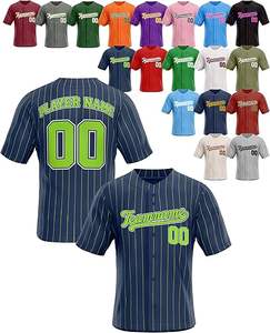 Camiseta de Béisbol Personalizada al por Mayor de Poliéster con Nombre, Número y Logotipo Bordados, Transpirable y de Secado Rápido para Hombres, Mujeres y Niños - Ropa de Softbol - Product Image 5