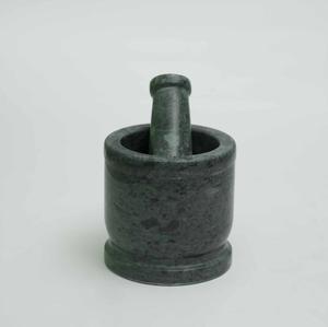 Natural Travertine Luxury Stone <b>Mortar</b> and Pestle Set Ribbed Design Durable Kitchen Tool for Grinding Spices Herbs Elegant Decor - Product Image 3