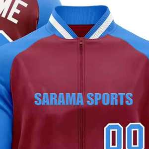 Chaqueta de Béisbol Estilo Universitario Personalizada para Hombre, Ropa Casual Duradera y Moderna con Estampado de Letras en Color Contrastante, Chaqueta Universitaria - Product Image 2