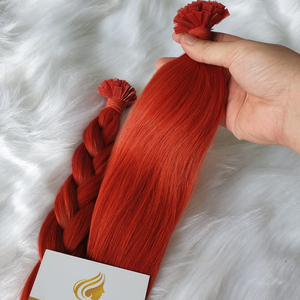 Extensions de cheveux Remy de qualité supérieure, couleur rouge cendré naturel, pointe plate, 100g, du fabricant Minh Khang Hair au Vietnam, au meilleur prix - Product Image 1