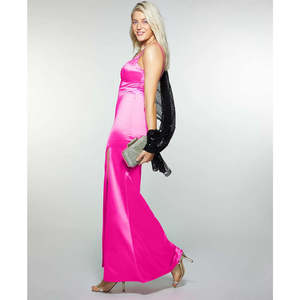 Abito da ballo rosa in raso con pizzo sul retro City Studios Junior, taglia 15 - Stile a sirena con silhouette a trapezio, per feste, con paillettes e drappeggi - Product Image 3