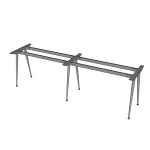 HCCO026 2-Person Cluster <b>Table</b> Steel Frame Assembly 240x60cm CONE System Industrial for <b>Dining</b> Apartment Kitchen Hotel Use - Product Image 3