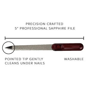 Lima de uñas profesional de zafiro de doble cara para manicura y pedicura, perfecta para dar forma a las uñas de los dedos de las manos y los pies - Product Image 4