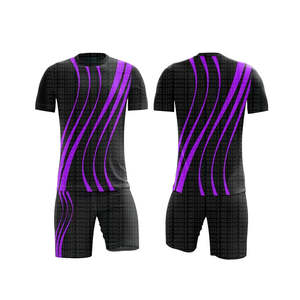 Maillot de football de style actuel, couture durable, vêtements de sport respirants, entraînement de football, séchage rapide, col en V, manches courtes, unisexe, adulte - Product Image 4