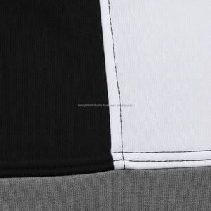 ชุดเซ็ตเสื้อยืดแขนสั้นสีดำขาวแบบบล็อกสี และกางเกงขาสั้นเอวสูงทรงสกินนี่สำหรับออกกำลังกายสำหรับผู้หญิง รับผลิตตามแบบ OEM - Product Image 4