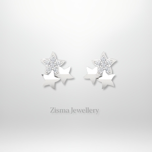 Luxury Diamond Shape Earrings Piercing Jewelry 14K 18K Solid Gold Real Lab Grown and Natural Diamonds IGI GIA Certified - Product Image 3