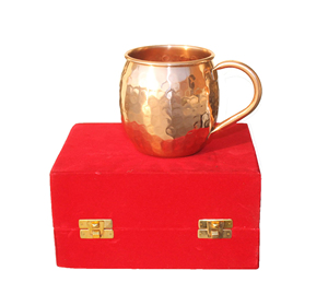 Premium Quality 16 Ounce Moscow Mule Mugs Pure Copper Gift Packed in Red Velvet Box for <b>Your</b> <b>Loved</b> One - Product Image 1