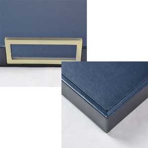 Elegant PU Leather Decorative Tray with Velvet Cushion Bottom Personalized Dry Fruit Serving Tray for Gift Packaging - Product Image 2