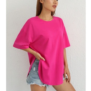 Estilo caliente verano Mujer cuello redondo Camiseta nuevas camisetas de verano moda manga corta suelta estilo de longitud media EXPORTACIÓN DE BD - Product Image 6