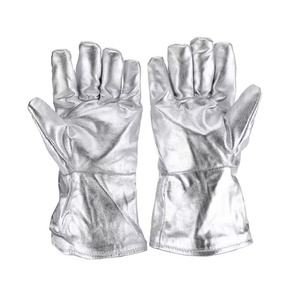 Guantes de cuero de vaca de calidad superior Papel de aluminio Piel de cabra Industrial Heavy Duty XL Guantes de seguridad de soldadura Tig Resistentes al fuego - Product Image 1