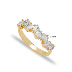 Anillo de circonita brillante hecho a mano, joyería de plata de ley 925 - Product Image 2