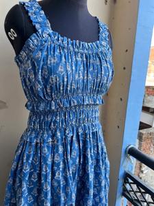 Vestido bohemio de algodón indio hecho a mano con estampado floral sin mangas, ropa de fiesta de verano, regalo personalizado, suministro bajo demanda - Product Image 2