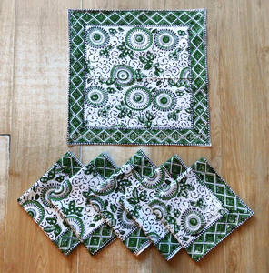 ถาดรองน้ำชาผ้าคอตตอนบุผ้าพิมพ์ลายทนทานทนทานทนทานต่อการใช้งานพร้อมท่อหม้อร้อนอุปกรณ์เสริมสำหรับเครื่องดื่ม - Product Image 6