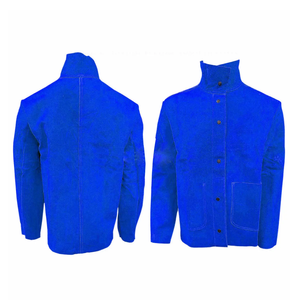 Chaqueta DE SEGURIDAD DE CUERO dividido de alta resistencia Ropa de trabajo de soldadura por arco con equipo de protección personal resistente al calor - Product Image 1
