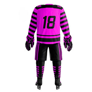 Uniforme de hockey sur glace professionnel léger à manches longues avec nom d'équipe personnalisé, uniforme de hockey sur glace en gros pour vente chaude - Product Image 3