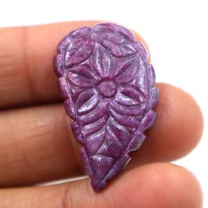 ทับทิมแกะสลักพลอยทับทิมสีแดงธรรมชาติอัญมณีแกะสลักด้วยมือหินหลวมผู้ผลิตสำหรับเครื่องประดับหิน - Product Image 2