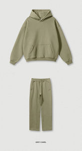 Conjunto de sudadera con capucha y pantalones de chándal para correr personalizado de 2 piezas conjunto de ropa deportiva para hombre y mujer - Product Image 2